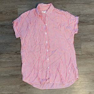 Beach Lunch Lounge Striped Short Sleeve Shirt